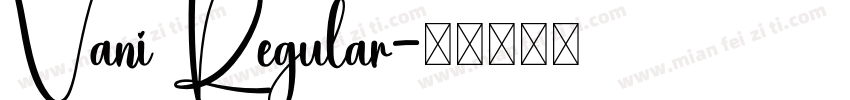 Vani Regular字体转换